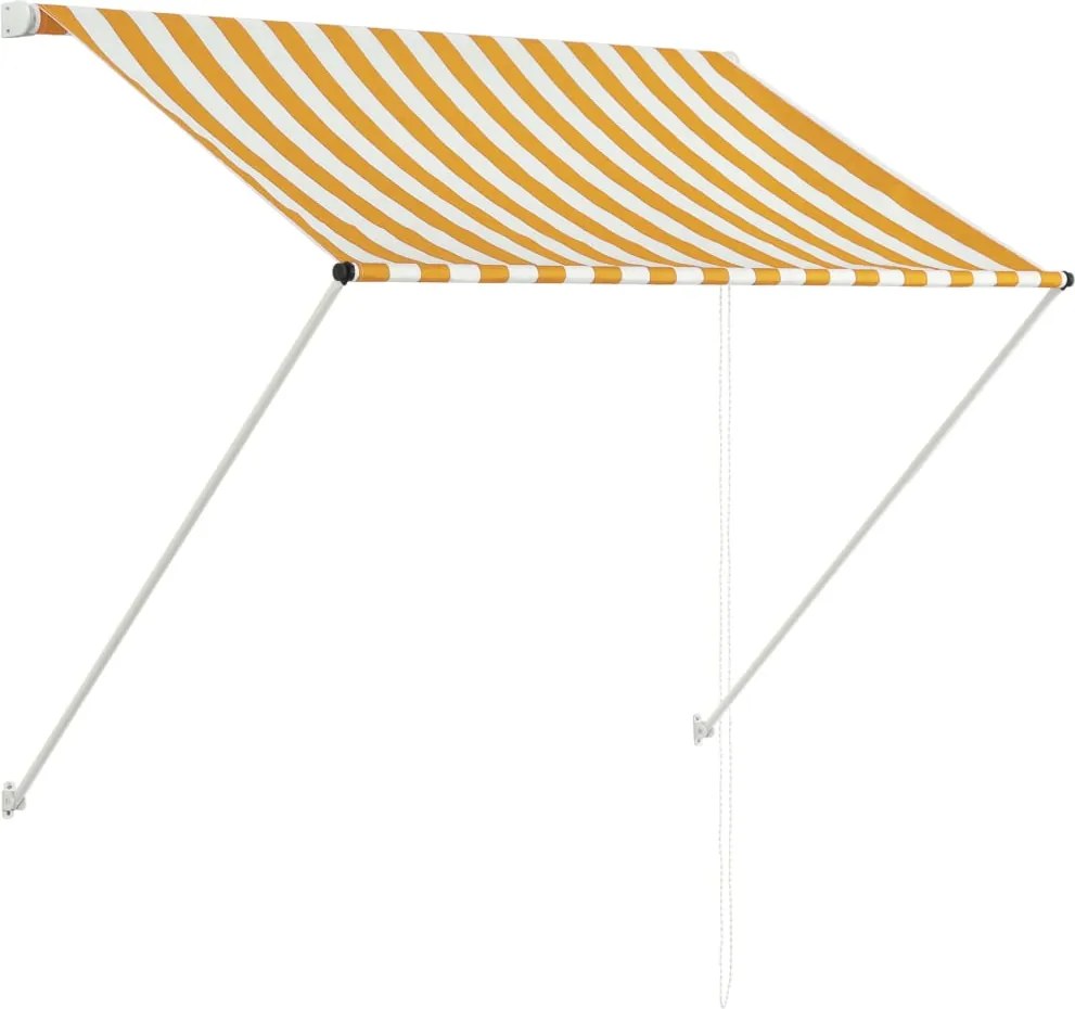 Сенник с падащо рамо, 150x150 см, жълто и бяло