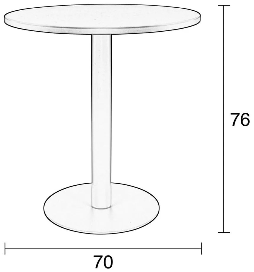 Метална кръгла маса за хранене ø 70 cm Metsu - Zuiver
