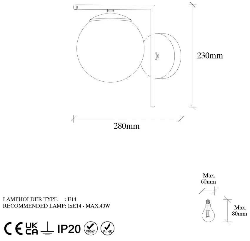 Бяла и златисто стенна лампа ø 15 cm Antique – Opviq lights