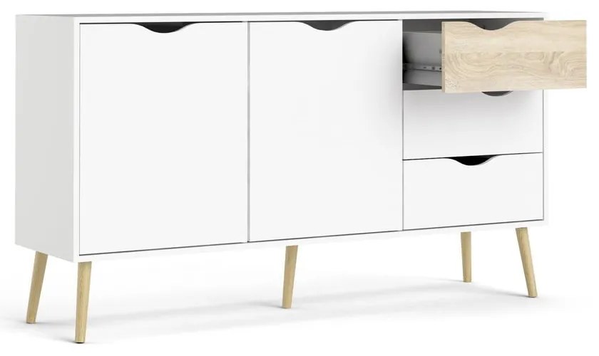 Бял скрин 147x82x39 cm Oslo – Tvilum