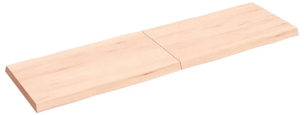 363896 vidaXL Плот за маса 140x40x(2-4) см необработено масивно дърво жив ръб