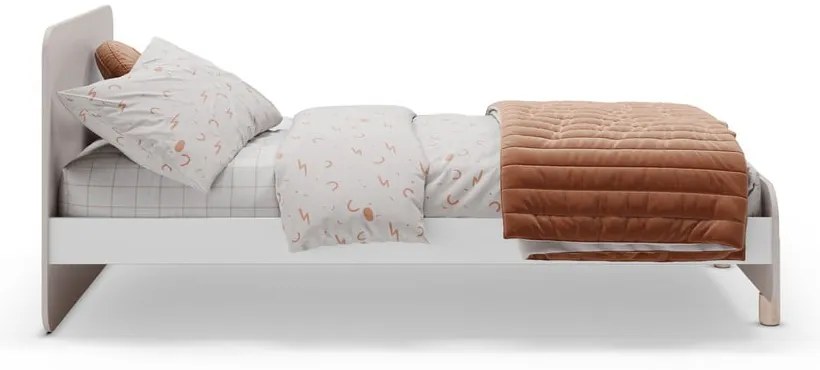 Кремаво детско легло от масивен бор 90x190 cm Nora – Marckeric