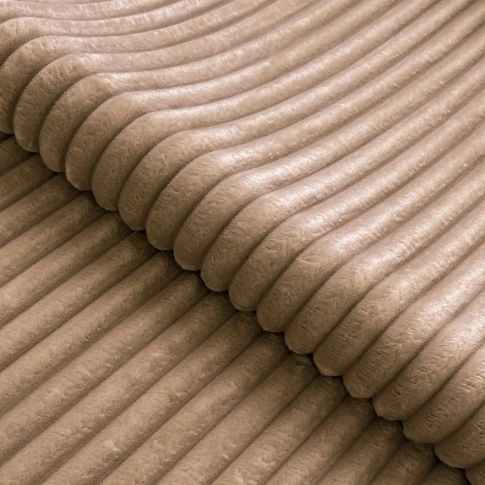 Кафяв ъглов диван от рипсено кадифе (ляв ъгъл L форма) Marbeya – Ropez