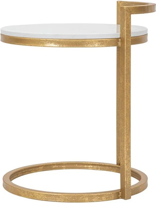 Кръгла странична масичка с мраморна плоча ø 40,5 cm Round Marble – Mauro Ferretti