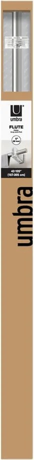 Стоманен разширяем прът за завеси в матово сребрист цвят 107 - 305 cm Flute – Umbra