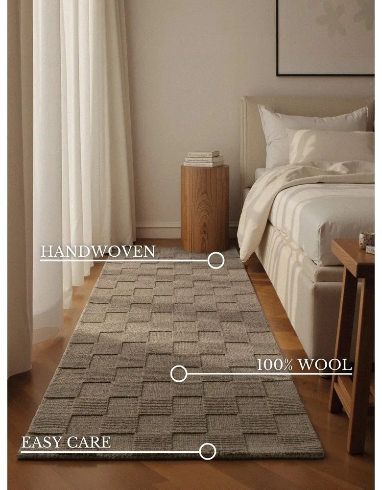Бежова ръчно изработена вълнена пътека 80x200 cm Scala – Villeroy&amp;Boch