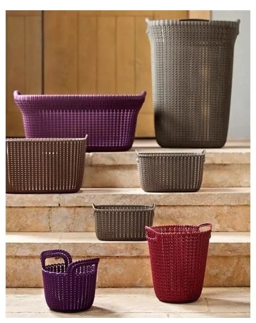 Бежов пластмасов кош за пране 40 l Knit – Curver