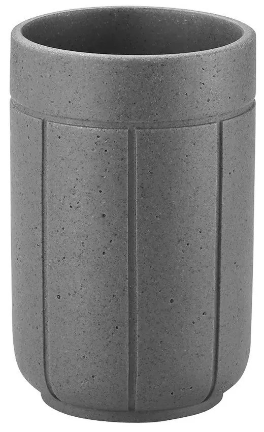 Сива чаша за четки за зъби от полиресин Kua – Blomus