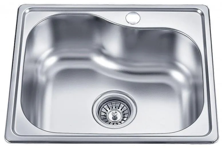 Кухненска мивка  ICK 4740 / 4741 CHROME, алпака, с едно корито, със сифон, 47.5x40см