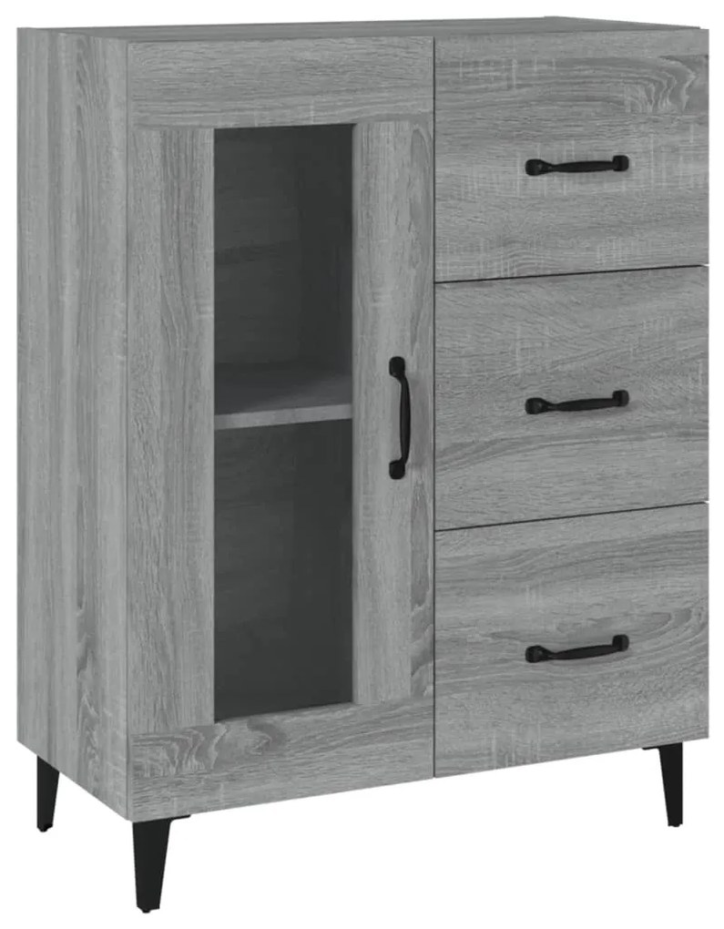 817367 vidaXL Сайдборд, сив сонома, 69,5x34x90 см, инженерно дърво