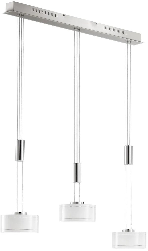 Полилей F&H Lavin три светлини-никел