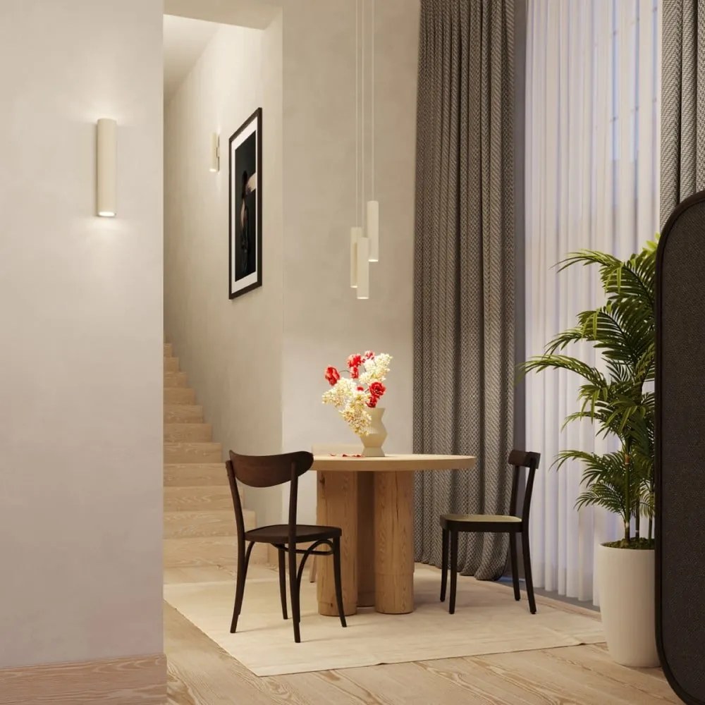 Кремаво висящо осветително тяло ø 19,5 cm Castro – Sollux