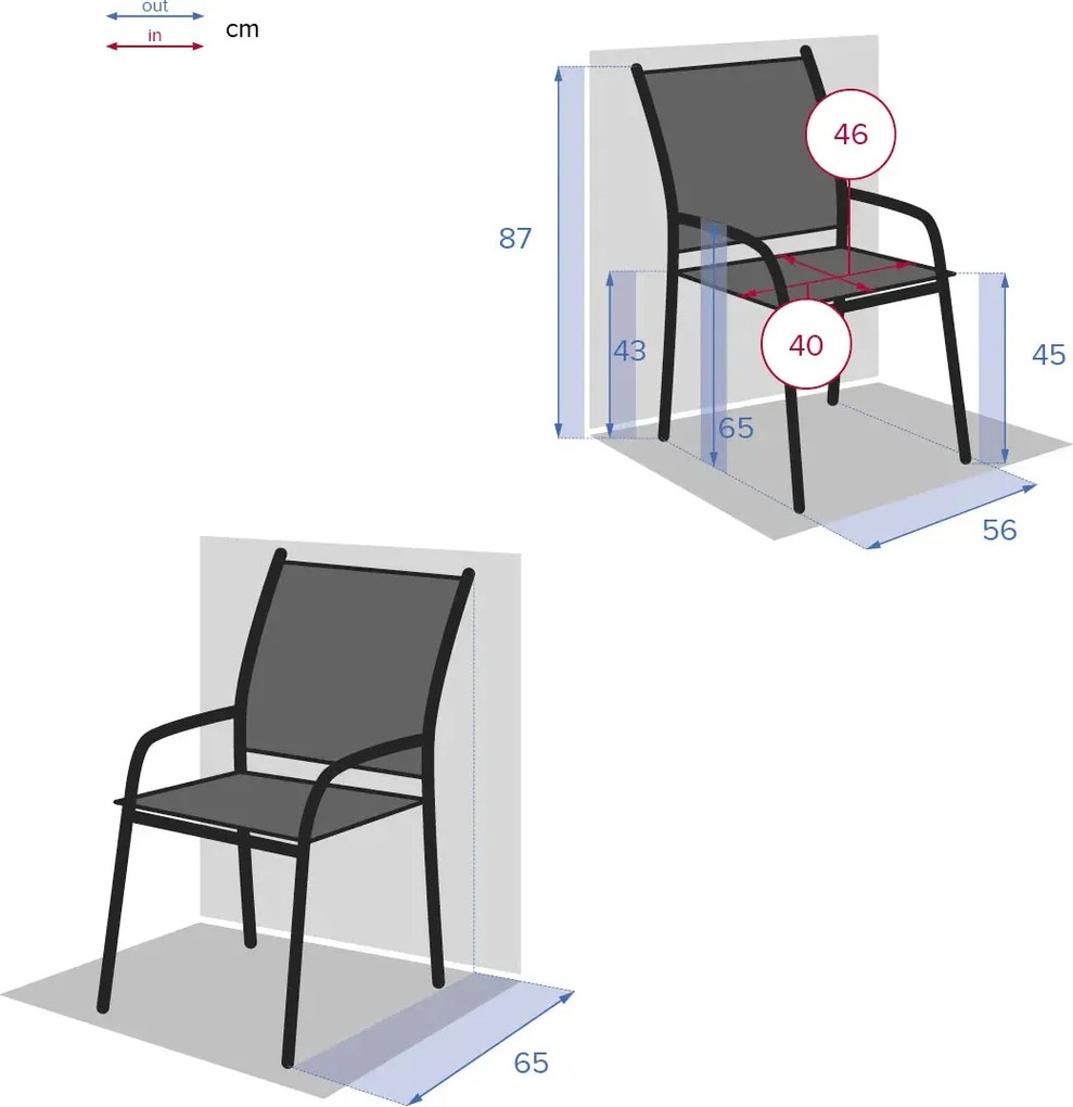 Градински стол Hesperide Piazza, Тюркоаз