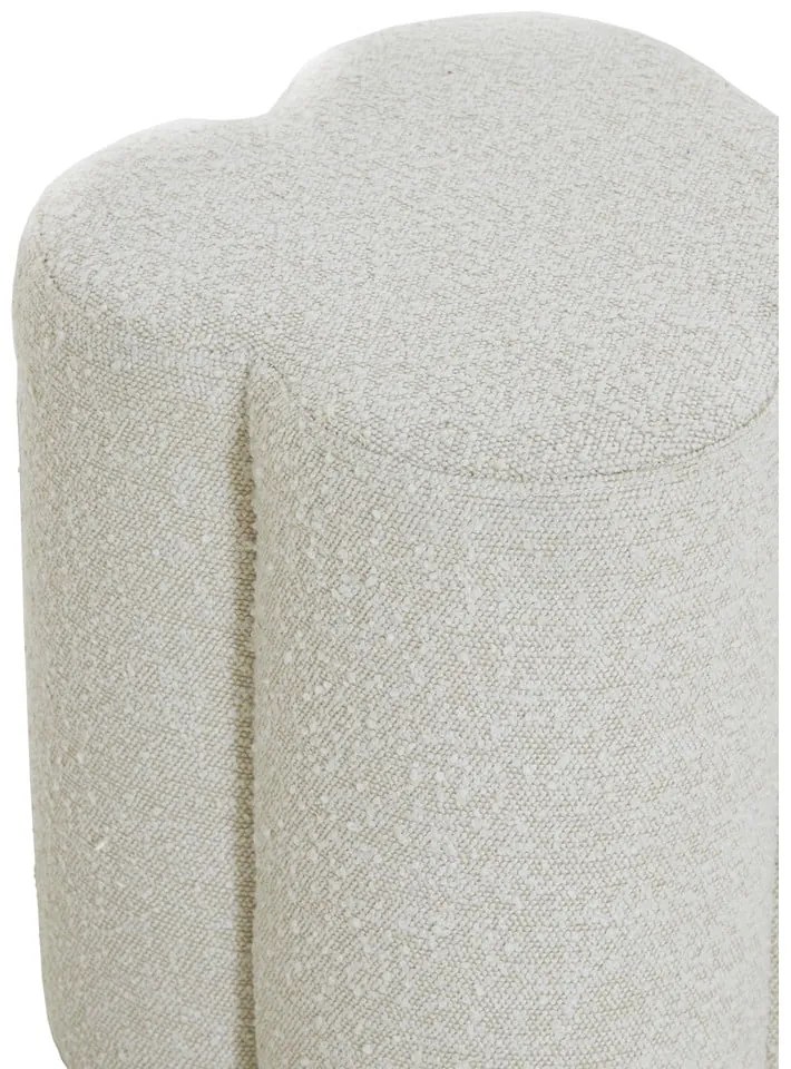 Кремава табуретка от плат букле Nalani – Light & Living