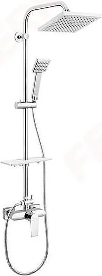 Algeo Square, душ система NP74 със смесител BAQ7U, хром