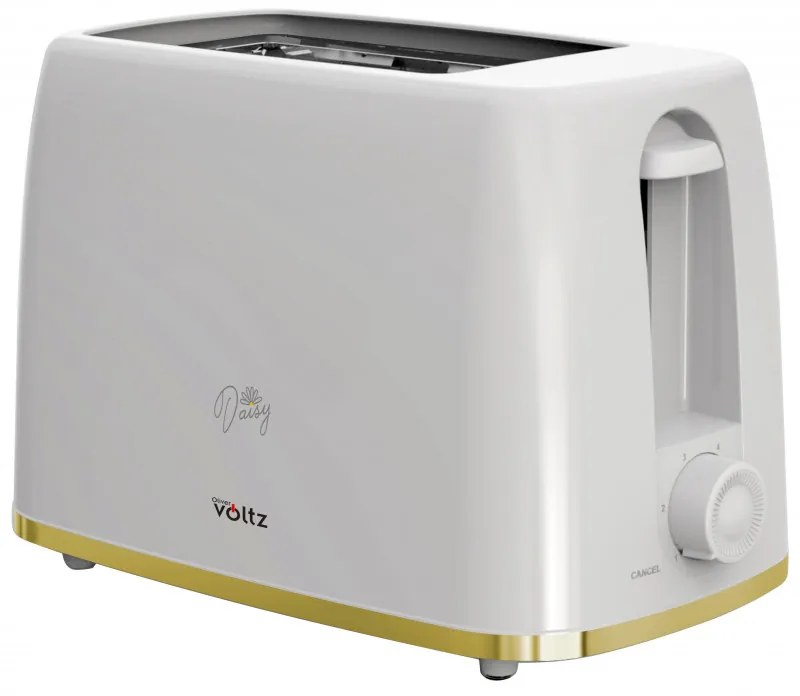 Тостер Oliver Voltz Daisy OV51440W, 700W, 2 филийки, 6 нива, Подвижна тавичка за трохи, Бял