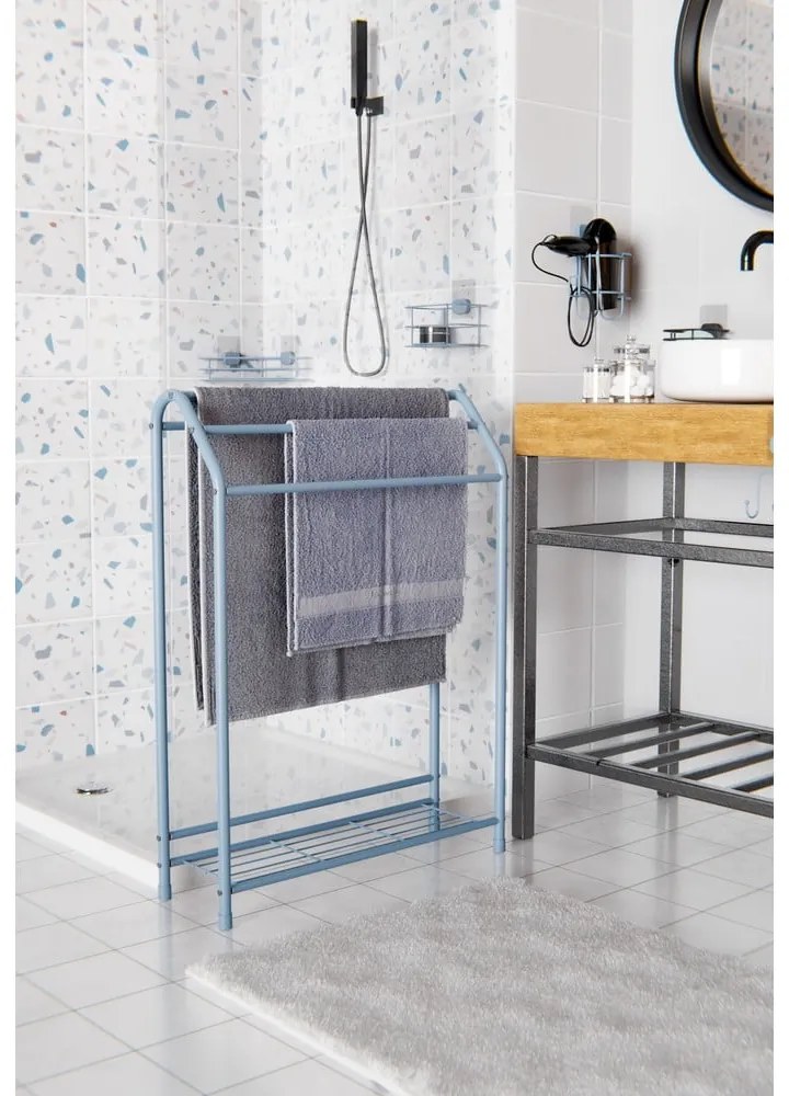 Светлосин самоносещ се метален рафт за баня Grena - Compactor