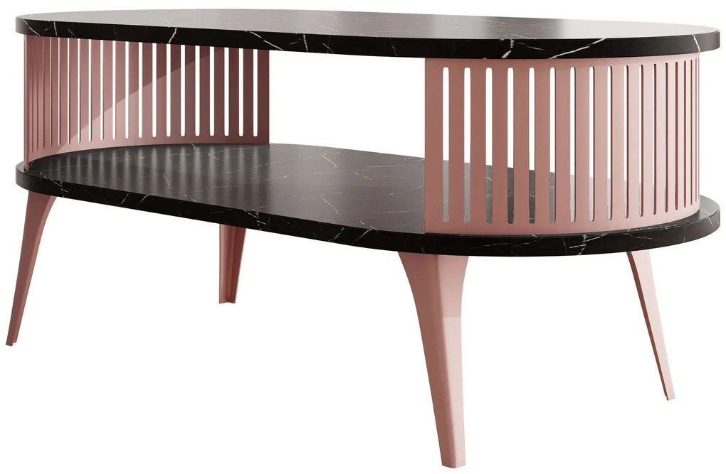 Холна маса Roenni Ember II-Черен мрамор