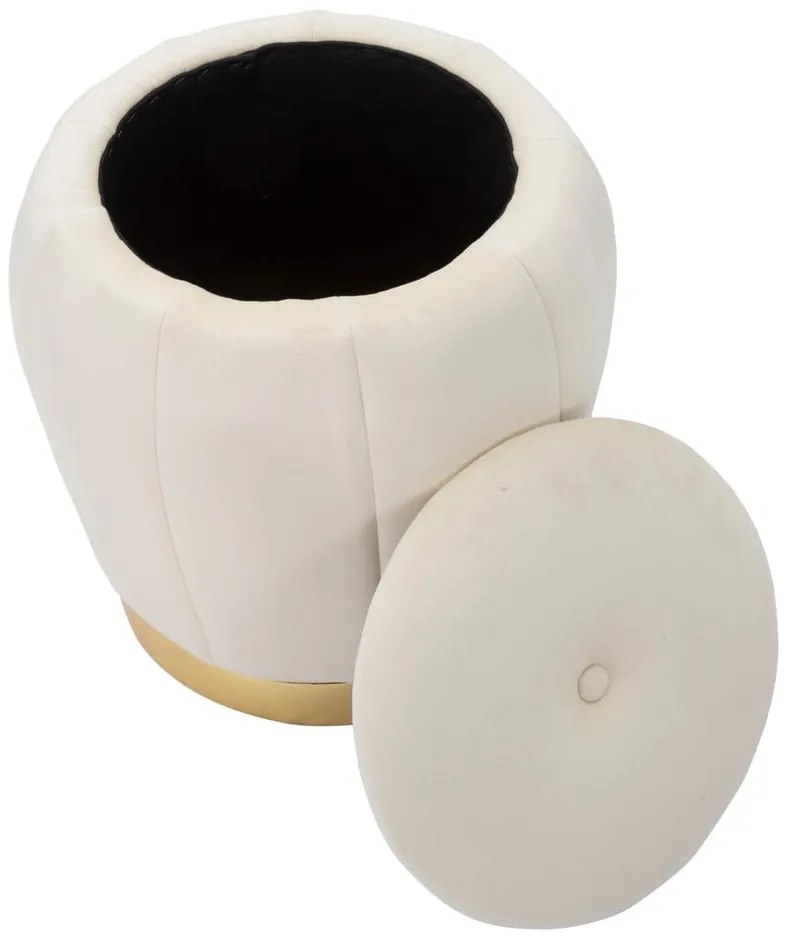 Табуретка от кремаво кадифе Paris - Mauro Ferretti