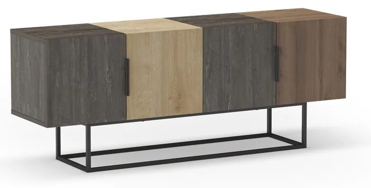 Масичка за телевизор в дъбов декор в естествено кафяво 140x55 cm Titan - Marckeric