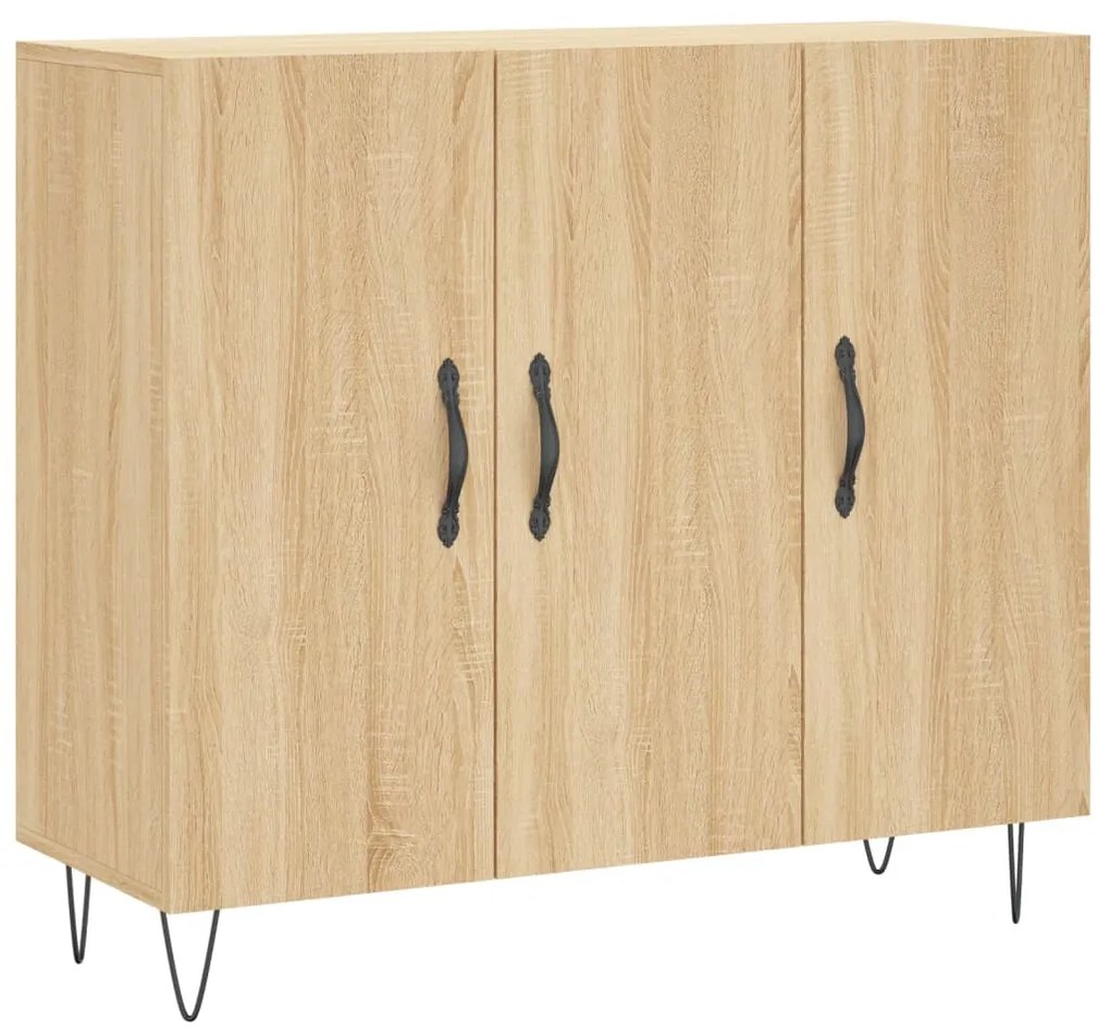 828103 vidaXL Сайдборд, дъб сонома, 90x34x80 см, инженерно дърво