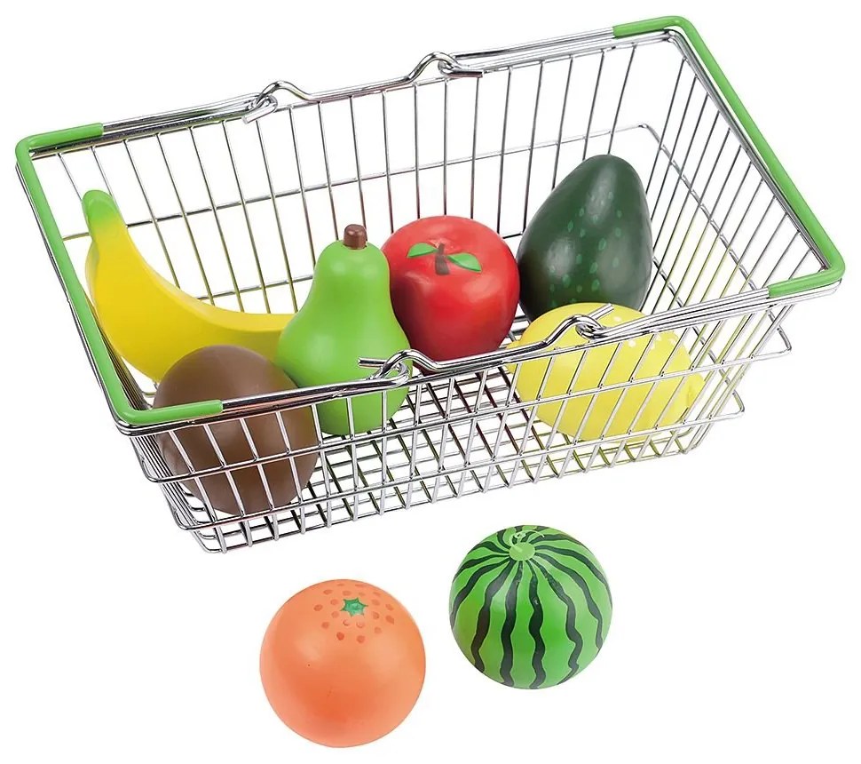 Lelin Toys - Детска кошница за пазар с плодове