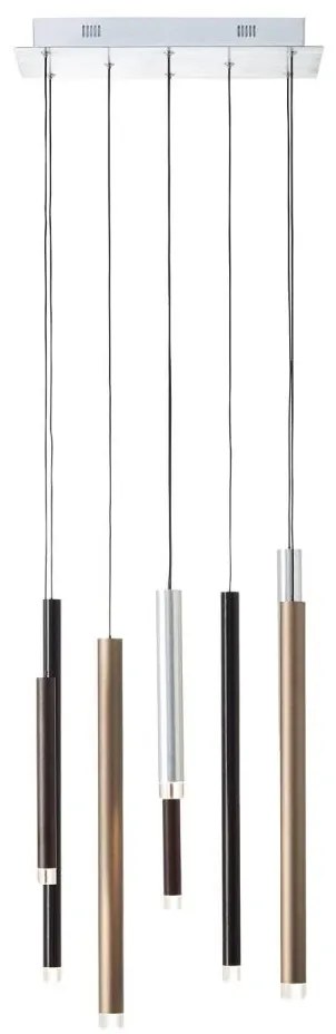 Brilliant -LED димируем полилей на кабел CEMBALO LED/32W/230V хром/черен/кафяв