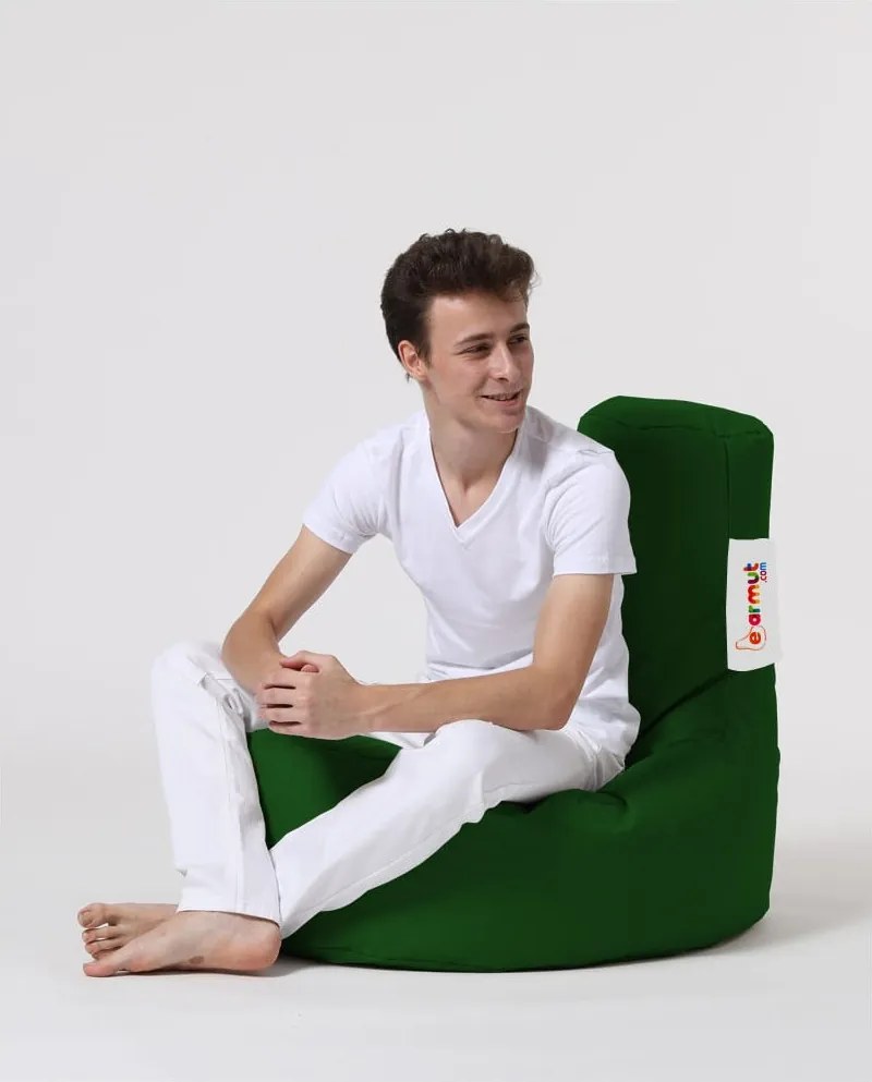 Тъмнозелен пуф Lina - Floriane Garden