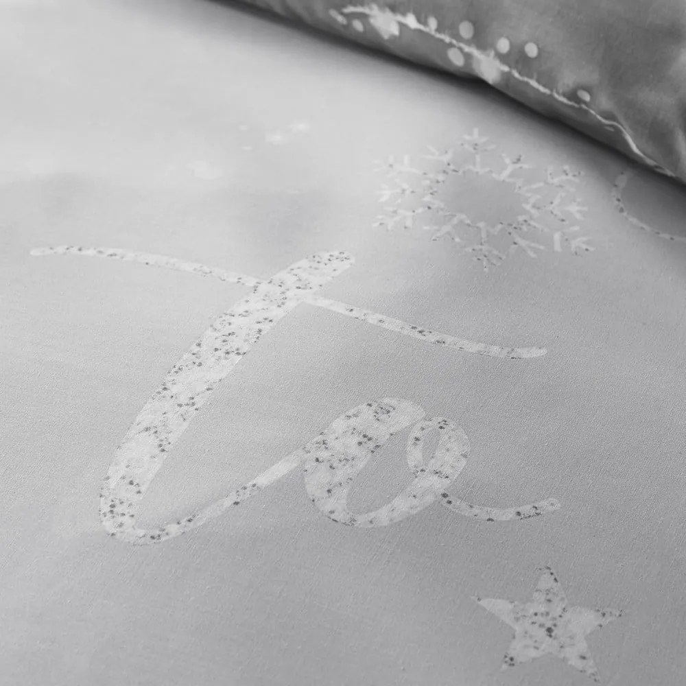 Сиво двойно спално бельо 200x200 cm A Lot Like Christmas – Catherine Lansfield