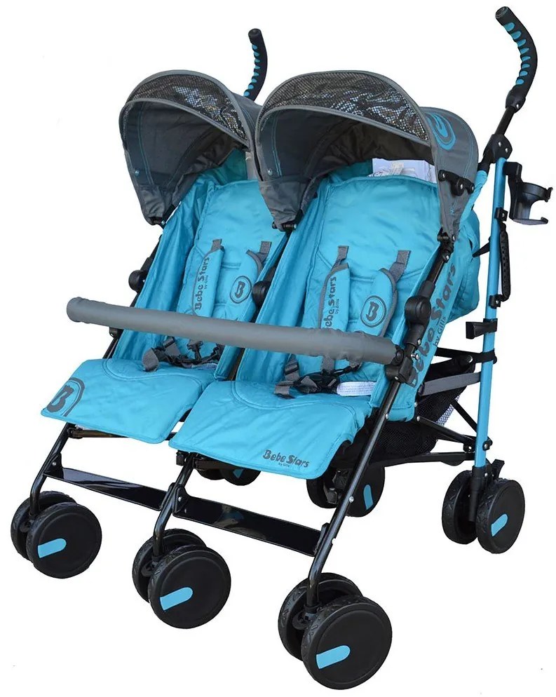 Детска количка Twin Lux Bebe Stars-Blue