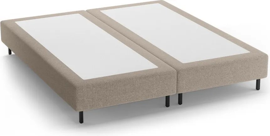 Бежово двойно легло 140x200 cm тапицирано без табла Whale – Micadoni