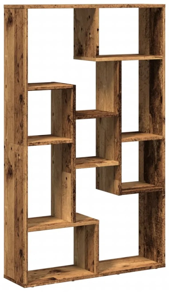 858163 vidaXL Библиотека, старо дърво, 72x20x120,5 см, инженерно дърво