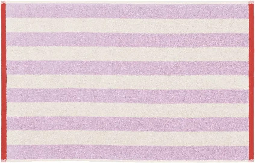 Памучна кърпа от тери в цвят лавандула/кремава 50x80 cm Gobo – noo.ma