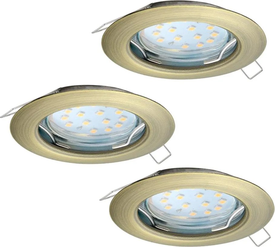 Eglo 94238 - Комплект от 3 LED вградени осветителни тела PENETO 3xGU10-LED/3W/230V