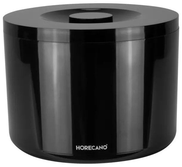 Horecano - Пластмасов съд за лед с капак кръгъл ф29xh22см 10л черен (100901013)