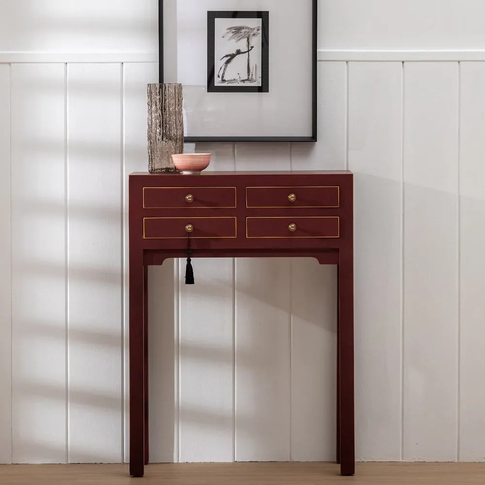 Кафява конзолна маса 26x63 cm Diana – Ixia