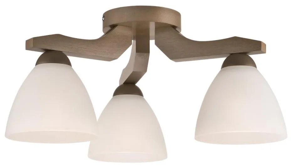 Плафон ADRIANO 3xE27/60W/230V бук, приспособен към таван