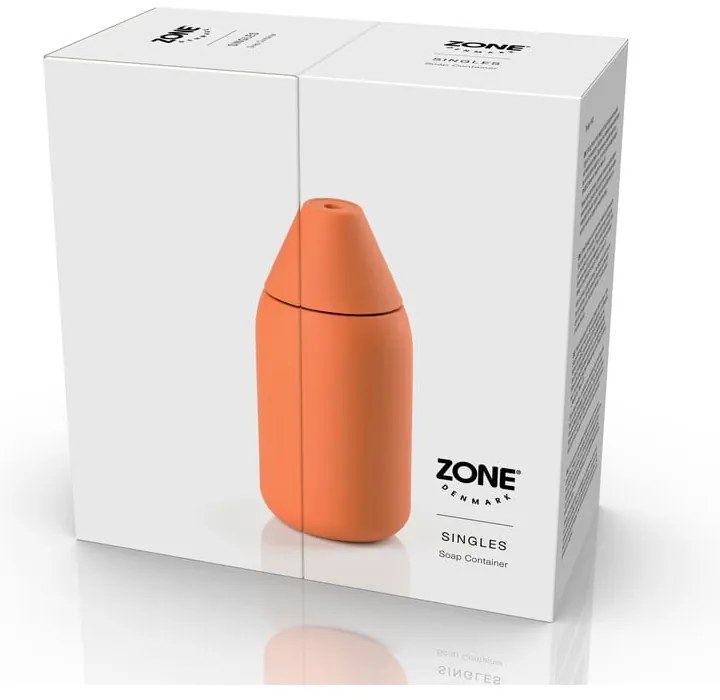 Оранжев силиконов диспенсер за сапун 300 ml Singles – Zone