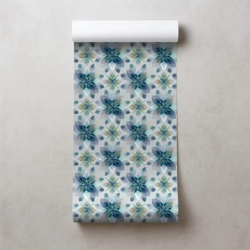 Тапет – Сини акварелни цветя