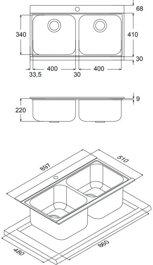 Измийте Apell Iris-Silver
