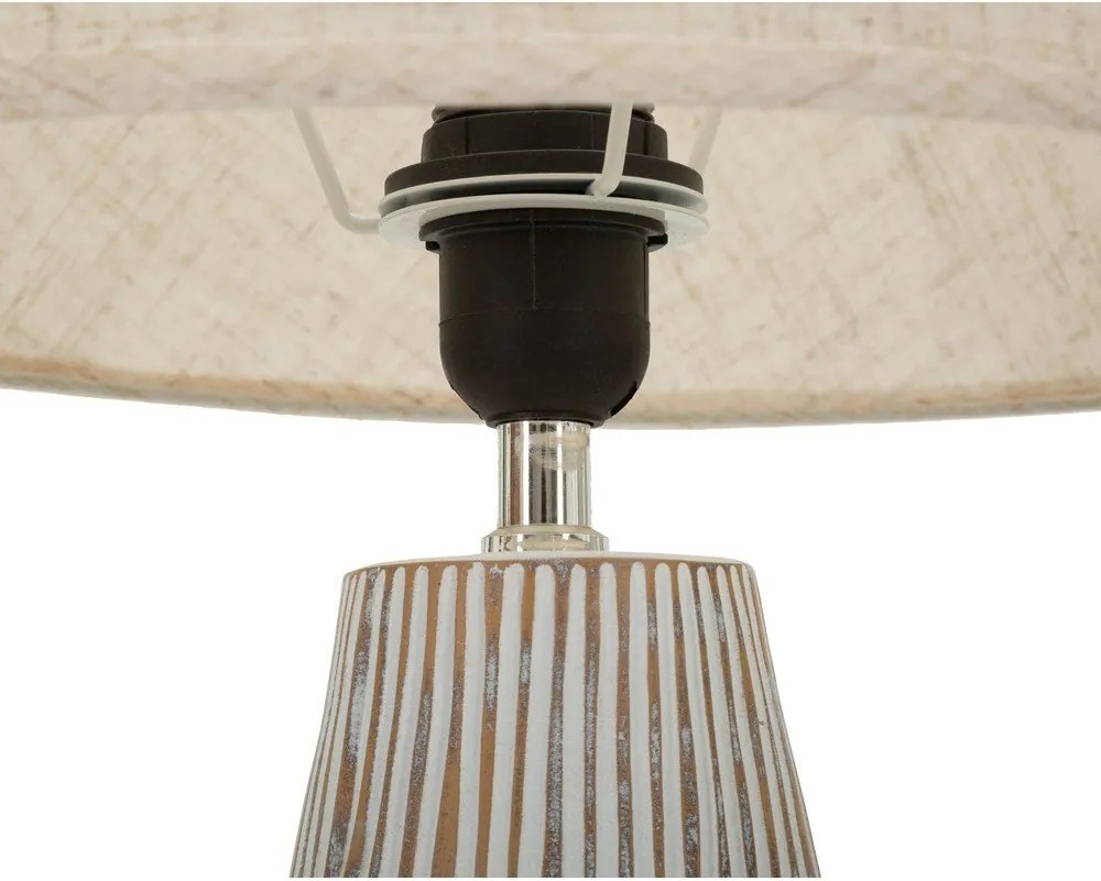 Кремава настолна лампа с текстилен абажур (височина 69,5 cm) Hanoi – Mauro Ferretti