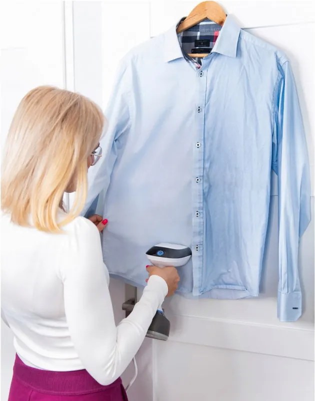 Уред за гладене с пара First Austria FA-5647-2, 1400W, 320 мл, 2 нива до 25 г/мин, Сухо гладене, Бял/син