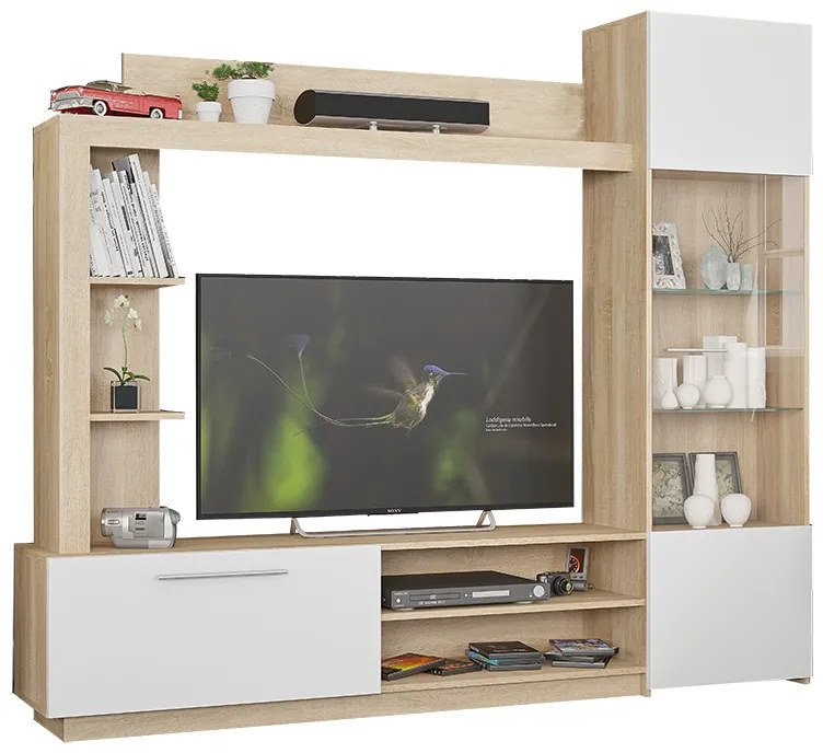 Комплект Джун 173-000043 цвят сонома-бял