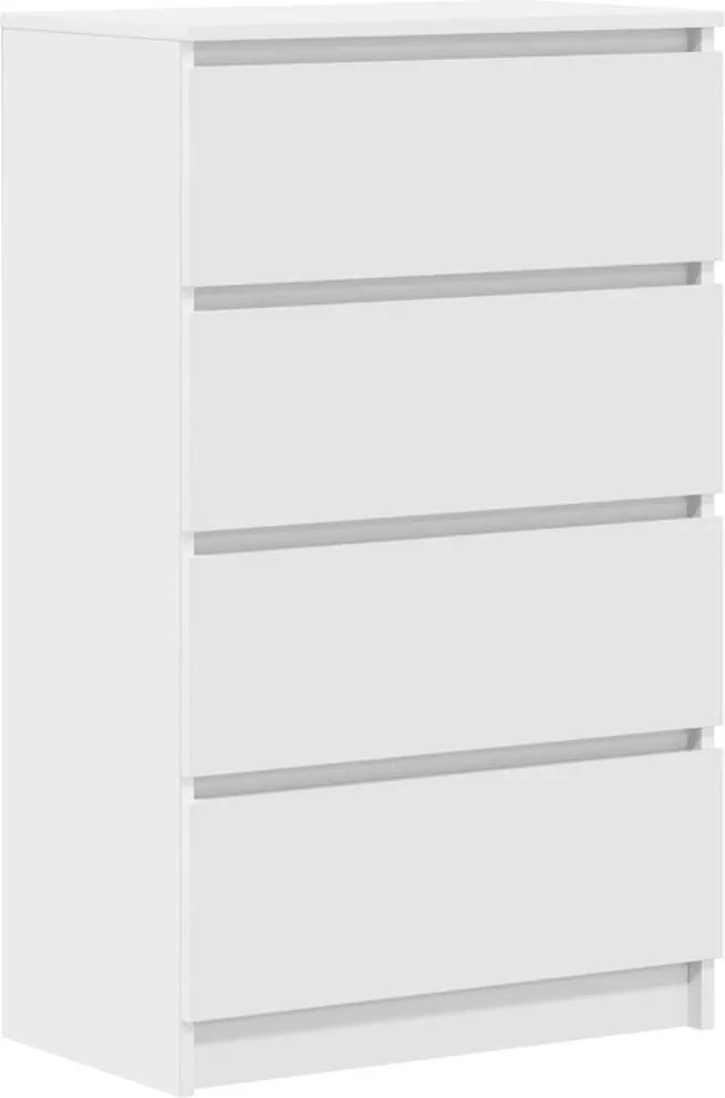 800531 vidaXL Сайдборд, бял, 60x35x98,5 см, инженерно дърво