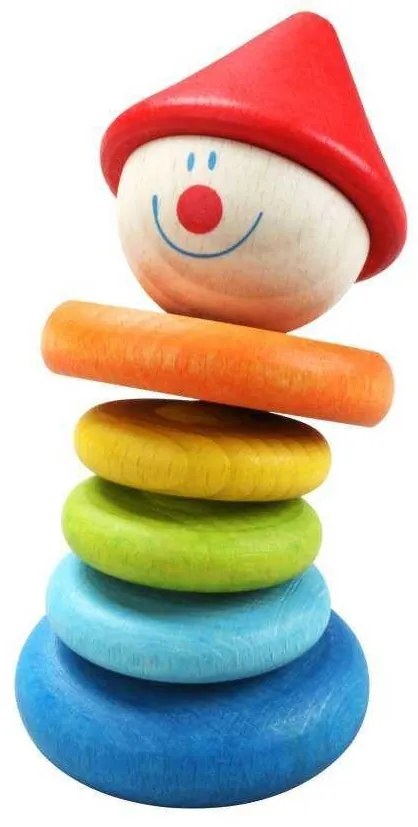 Classic world  -  Дървена дрънкалка за бебета - клоун