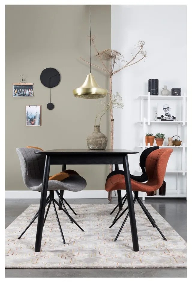 Черна сгъваема маса за хранене , 120 x 80 cm Glimps - Zuiver