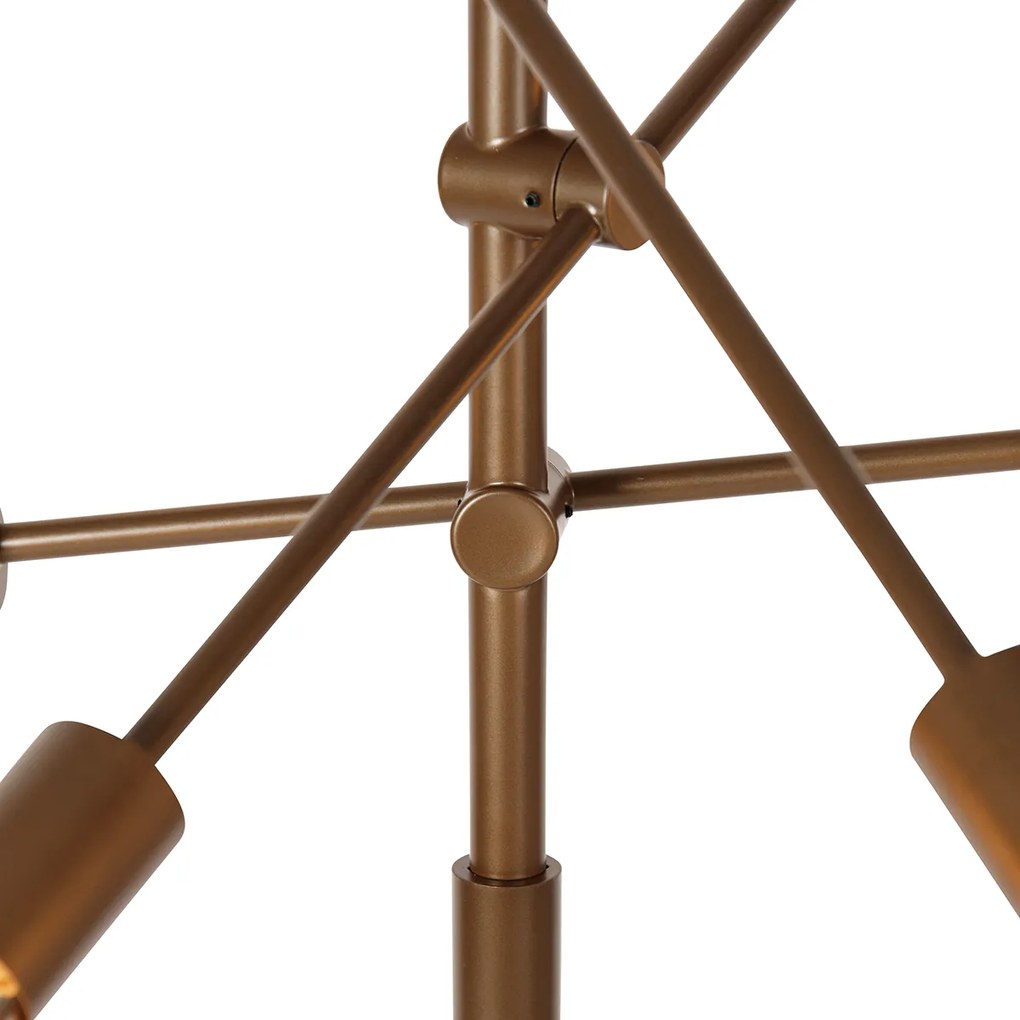 Индустриален висящ аплик тъмно бронз 6-светлина - Сидни