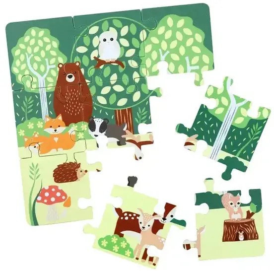 Дървен пъзел, горски животни