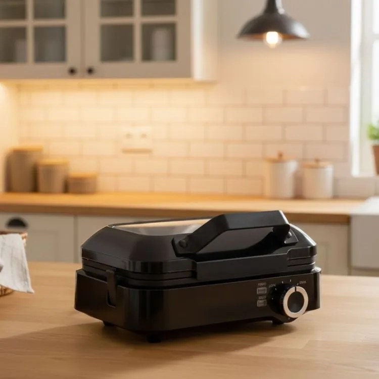 Вафладжийница, вафладжийница с незалепващи плочи - 1200 W с контрол на температурата