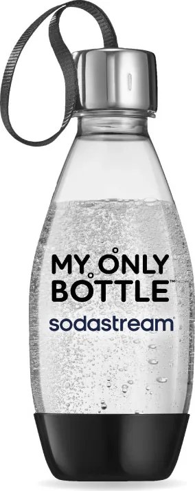 Бутилка за газиране Sodastream My Only Bottle, 0.5 л, Без BPA, Съвместим с Spirit, Jet, Fizzi, Genesis, One Touch, Play, Power и Source, Черен